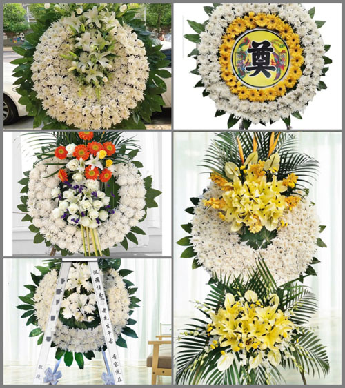 江西上饶鄱阳县银宝湖乡花圈速递